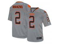 Men Nike NFL Cleveland Browns #2 Johnny Manziel Lights Out Grey Limited Jersey