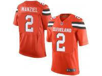 Men Nike NFL Cleveland Browns #2 Johnny Manziel Orange Limited Jersey