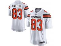 Men Nike NFL Cleveland Browns #83 Brian Hartline Road White Limited Jersey