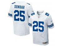 Men Nike NFL Dallas Cowboys #25 Lance Dunbar Authentic Elite Road White Jersey