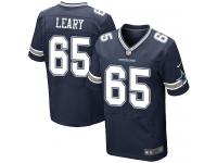 Men Nike NFL Dallas Cowboys #65 Ronald Leary Authentic Elite Home Navy Blue Jersey
