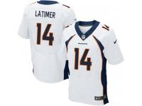 Men Nike NFL Denver Broncos #14 Cody Latimer Authentic Elite Road White Jersey