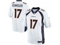 Men Nike NFL Denver Broncos #17 Brock Osweiler Road White Limited Jersey