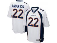 Men Nike NFL Denver Broncos #22 C.J. Anderson Road White Game Jersey