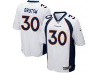 Men Nike NFL Denver Broncos #30 David Bruton Road White Game Jersey