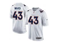 Men Nike NFL Denver Broncos #43 T.J. Ward Game White Jersey