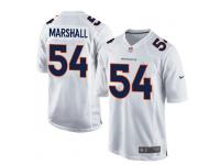 Men Nike NFL Denver Broncos #54 Brandon Marshall Game White Jersey