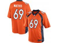 Men Nike NFL Denver Broncos #69 Evan Mathis Home Orange Limited Jersey