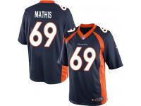 Men Nike NFL Denver Broncos #69 Evan Mathis Navy Blue Limited Jersey