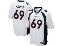 Men Nike NFL Denver Broncos #69 Evan Mathis Road White Game Jersey
