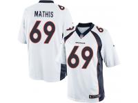Men Nike NFL Denver Broncos #69 Evan Mathis Road White Limited Jersey