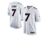 Men Nike NFL Denver Broncos #7 John Elway Game White Jersey
