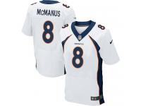 Men Nike NFL Denver Broncos #8 Brandon McManus Authentic Elite Road White Jersey