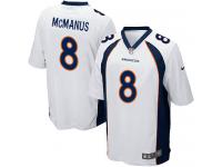 Men Nike NFL Denver Broncos #8 Brandon McManus Road White Game Jersey