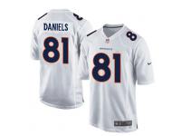 Men Nike NFL Denver Broncos #81 Owen Daniels Game White Jersey