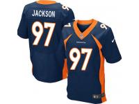 Men Nike NFL Denver Broncos #97 Malik Jackson Authentic Elite Navy Blue Jersey