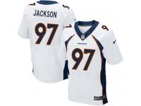 Men Nike NFL Denver Broncos #97 Malik Jackson Authentic Elite Road White Jersey