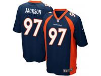 Men Nike NFL Denver Broncos #97 Malik Jackson Navy Blue Game Jersey