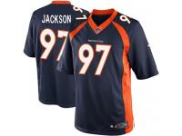 Men Nike NFL Denver Broncos #97 Malik Jackson Navy Blue Limited Jersey