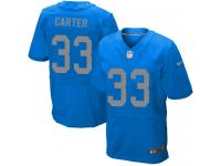 Men Nike NFL Detroit Lions #33 Alex Carter Authentic Elite Blue Jersey