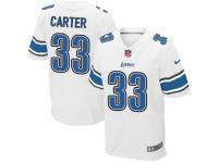 Men Nike NFL Detroit Lions #33 Alex Carter Authentic Elite Road White Jersey