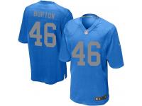 Men Nike NFL Detroit Lions #46 Michael Burton Blue Game Jersey