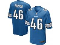 Men Nike NFL Detroit Lions #46 Michael Burton Home Light Blue Game Jersey