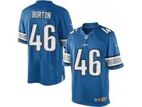 Men Nike NFL Detroit Lions #46 Michael Burton Home Light Blue Limited Jersey