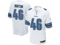Men Nike NFL Detroit Lions #46 Michael Burton Road White Game Jersey