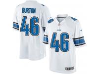 Men Nike NFL Detroit Lions #46 Michael Burton Road White Limited Jersey