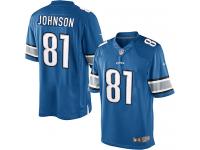 Men Nike NFL Detroit Lions #81 Calvin Johnson Home Light Blue Limited Jersey