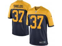 Men Nike NFL Green Bay Packers #37 Sam Shields Navy Blue Game Jersey