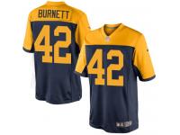 Men Nike NFL Green Bay Packers #42 Morgan Burnett Navy Blue Limited Jersey