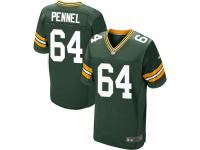 Men Nike NFL Green Bay Packers #64 Mike Pennel Authentic Elite Home Green Jersey