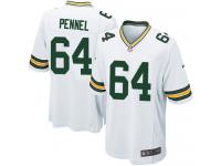 Men Nike NFL Green Bay Packers #64 Mike Pennel Road White Game Jersey