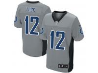 Men Nike NFL Indianapolis Colts #12 Andrew Luck Grey Shadow Limited Jersey