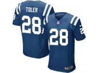 Men Nike NFL Indianapolis Colts #28 Greg Toler Authentic Elite Home Royal Blue Jersey