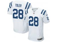 Men Nike NFL Indianapolis Colts #28 Greg Toler Authentic Elite Road White Jersey