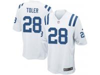 Men Nike NFL Indianapolis Colts #28 Greg Toler Road White Game Jersey