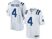 Men Nike NFL Indianapolis Colts #4 Adam Vinatieri Road White Limited Jersey