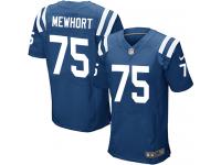 Men Nike NFL Indianapolis Colts #75 Jack Mewhort Authentic Elite Home Royal Blue Jersey