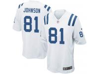 Men Nike NFL Indianapolis Colts #81 Andre Johnson Road White Game Jersey