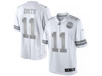 Men Nike NFL Kansas City Chiefs #11 Alex Smith White Platinum Limited Jersey