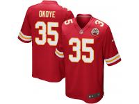 Men Nike NFL Kansas City Chiefs #35 Christian Okoye Home Red Game Jersey