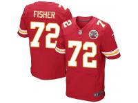 Men Nike NFL Kansas City Chiefs #72 Eric Fisher Authentic Elite Home Red Jersey