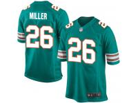 Men Nike NFL Miami Dolphins #26 Lamar Miller Aqua Green Game Jersey
