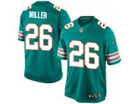 Men Nike NFL Miami Dolphins #26 Lamar Miller Authentic Elite Aqua Green Jersey