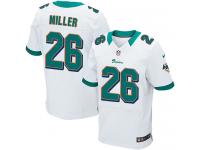 Men Nike NFL Miami Dolphins #26 Lamar Miller Authentic Elite Road White Jersey