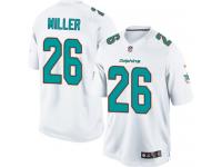Men Nike NFL Miami Dolphins #26 Lamar Miller Road White Limited Jersey