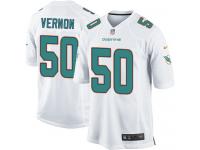 Men Nike NFL Miami Dolphins #50 Olivier Vernon Road White Game Jersey